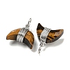 Natural Tiger Eye Copper Wire Wrapped Pendants G-B079-01P-01-2