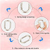 SOFPLATE Zinc Alloy Spring Gate Rings FIND-SP0001-12B-6