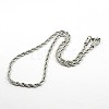 Rope Chain Necklace for Men NJEW-F027-42-C-1