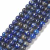 Natural Lapis Lazuli Round Beads Strands G-I181-09-4mm-1