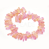Electroplated Natural Quartz Crystal Beads Strands LS-G-P368-06C-2