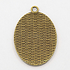 Tibetan Style Zinc Alloy Pendant Cabochon Settings TIBEP-M004-01AB-NR-2