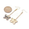 Alloy Enamel Butterfly Dangle Earrings EJEW-JE05604-04-3