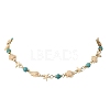Starfish & Turtle Synthetic Turquoise Beaded Necklace & Bracelet Sets SJEW-JS01385-01-5