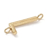304 Stainless Steel Letter Connector Charms STAS-M108-01G-12-2