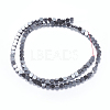 Non-magnetic Synthetic Hematite Beads Strands G-P338-01A-4x4mm-2