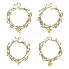 Summer Beach Alloy Sea Animal Charm Anklets AJEW-AN00885-3