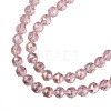 Electroplate Transparent Glass Beads Strands X-EGLA-N002-34A-C02-3