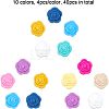 40Pcs 10 Colors Food Grade Eco-Friendly Silicone Focal Beads SIL-CA0001-46-3