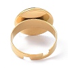 Ion Plating(IP) Adjustable 304 Stainless Steel Finger Rings Components STAS-P291-01D-G-3