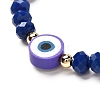 Evil Eye Handmade Polymer Clay Beads Stretch Bracelet for Girl Women BJEW-JB06814-4