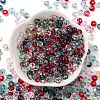 3/0 Baking Paint Transparent Colours Glass Round Beads SEED-L011-13A-01-2
