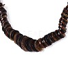 Natural Amber Disc and Rice Graduated Beaded Necklaces NJEW-T019-08-4