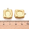 304 Stainless Steel Pendant Cabochon Settings STAS-T075-25G-3