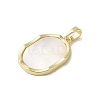 Brass Pave Shell Pendants KK-I708-13E-G-2