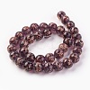 Handmade Gold Sand Lampwork Beads Strands LAMP-P051-L06-12mm-1
