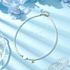 Brass Micro Pave Grade AAA Cubic Zirconia Letter Pendant Necklaces NJEW-JN04771-04-2