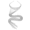 Rhinestone Cup Chain Tassel Hair Bands PW-WGE343E-01-1