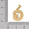 Natural White Shell Alphabet Pendants STAS-M338-02G-G-3