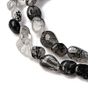Natural Black Rutilated Quartz Beads Strands G-F439-08-4