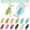 11pcs 11 colors Leather Zipper Pull Tabs DIY-WR0002-25-2