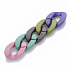 Opaque Spray Painted Acrylic Linking Rings OACR-S036-001B-I-1-2