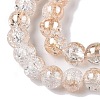 Electroplated Crackle Glass Beads Strands X-EGLA-N014-6mm-02-3