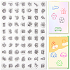 Daily Theme Transparent Silicone Stamps Set DIY-WH0028-69B-1