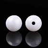 Rubberized Style Rainbow Opaque Acrylic Beads MACR-T010-10mm-08-01-2