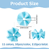 110Pcs 11 Colors Baking Paint Opaque Acrylic Beads MACR-HS0001-05-2