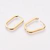 304 Stainless Steel Oval Hoop Earring Findings STAS-G317-02G-4