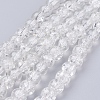 Crackle Glass Beads Strands X-CCG-Q001-6mm-01-1