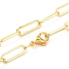 Brass Paperclip Chains Necklace for Men Women NJEW-JN03713-1