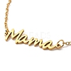 Mother's Day 304 Stainless Steel Ma Ma Link Chains Bracelets BJEW-Q335-01A-G-2