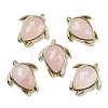Natural Rose Quartz Pendants G-U019-02G-02-1