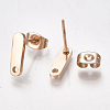 304 Stainless Steel Stud Earring Findings X-STAS-S107-18-2