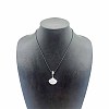 Natural Howlite Fan-Shaped Pendant Necklaces VA7169-8-1