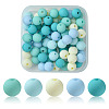 70Pcs Rubberized Style Acrylic Beads MACR-FS0001-71A-1