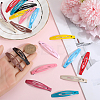 4 Sets Iron Snap Hair Clips AJEW-SC0003-37A-01-3