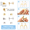 SUNNYCLUE 40Pcs 2 Colors 201 Stainless Steel Dome/Half Round Stud Earring Findings STAS-SC0005-28-2