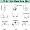30Pcs 3 Styles 925 Sterling Silver Bead Tips STER-BBC0007-69-2