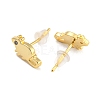 Rack Plating Brass Pave Cubic Zirconia Mouse Studs Earrings KK-K272-08G-2