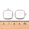 304 Stainless Steel Pendant Cabochon Settings STAS-T067-14P-3
