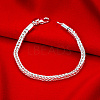 Brass Wheat Chain Bracelets BJEW-BB17048-5