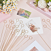 40Pcs Ring Shaped Steel Wire Name Card Clip Holder AJEW-CN0006-50-4