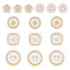 15Pcs 5 Styles 1-Hole Alloy Enamel Shank Buttons BUTT-TA0001-47A-3