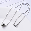 Non-Tarnish 304 Stainless Steel Boston Link Chain Necklace NJEW-S420-006C-P-5