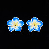 Handmade Polymer Clay 3D Flower Plumeria Beads CLAY-Q192-30mm-05-2