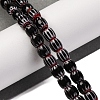 Handmade Lampwork Chevron Beads Strands LAMP-K041-01A-01-2