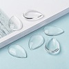 Transparent Teardrop Glass Cabochons GGLA-R024-30x20-8